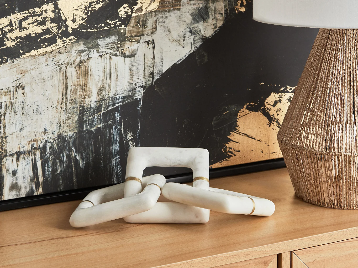 Accessoire Décoratif Chaîne IRAKLIO Pierre Blanc