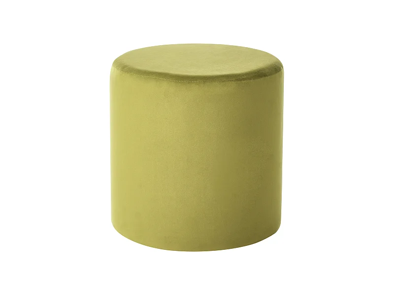 Pouf Samtstoff olivegrün rund ⌀ 47 cm LOVETT