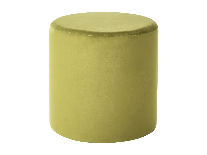 Pouf Samtstoff olivegrün rund ⌀ 47 cm LOVETT