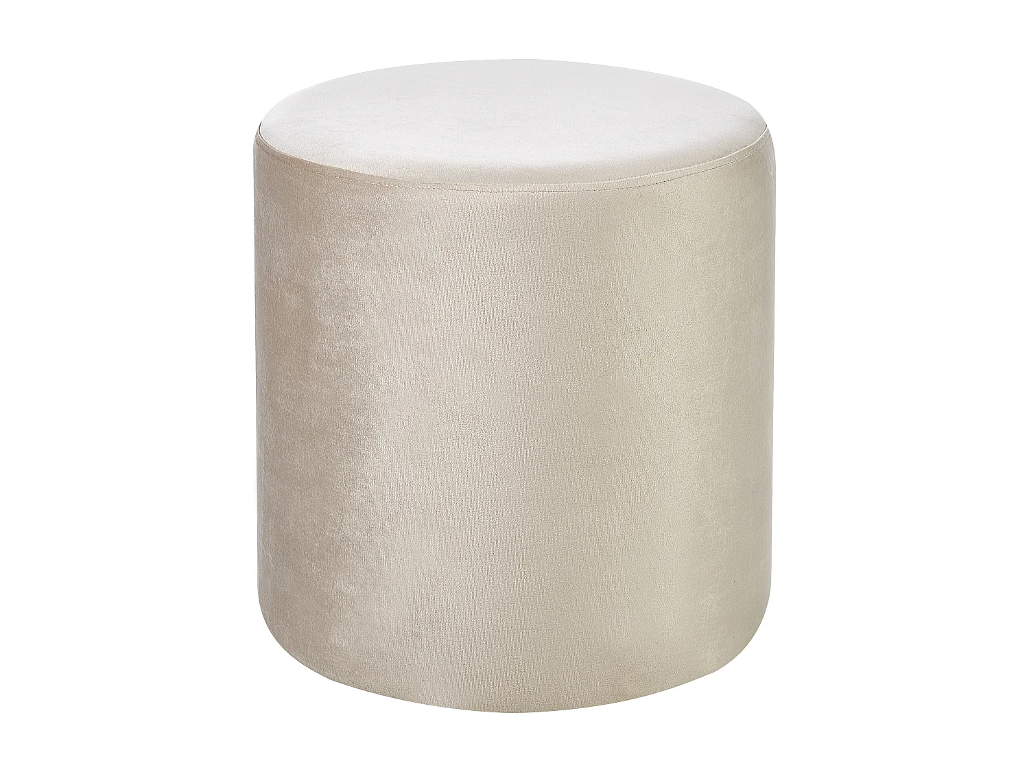Pouf LOVETT Velours Beige clair