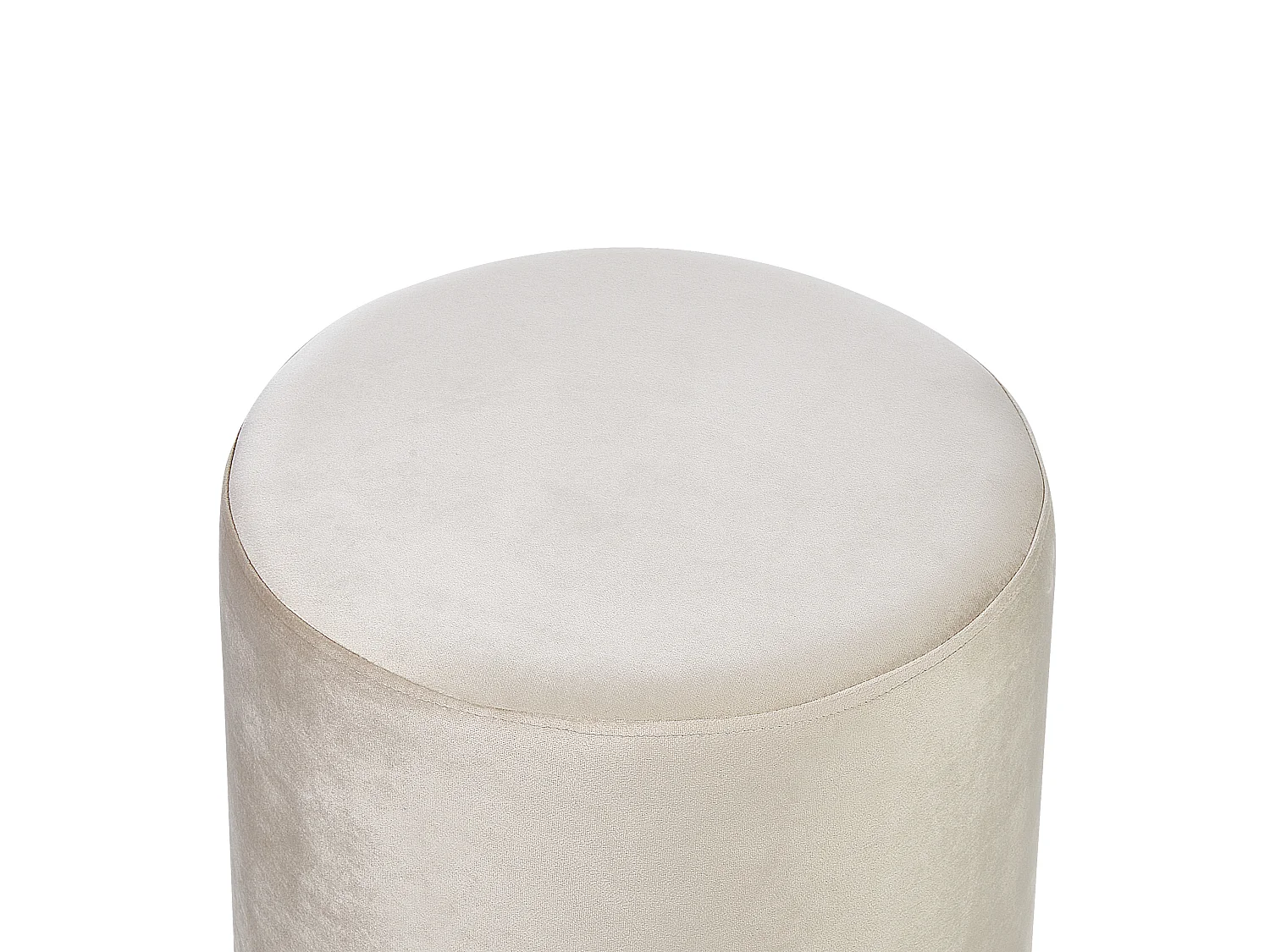 Puf LOVETT Welur Jasnobeżowy 47 cm 47 cm 48 cm