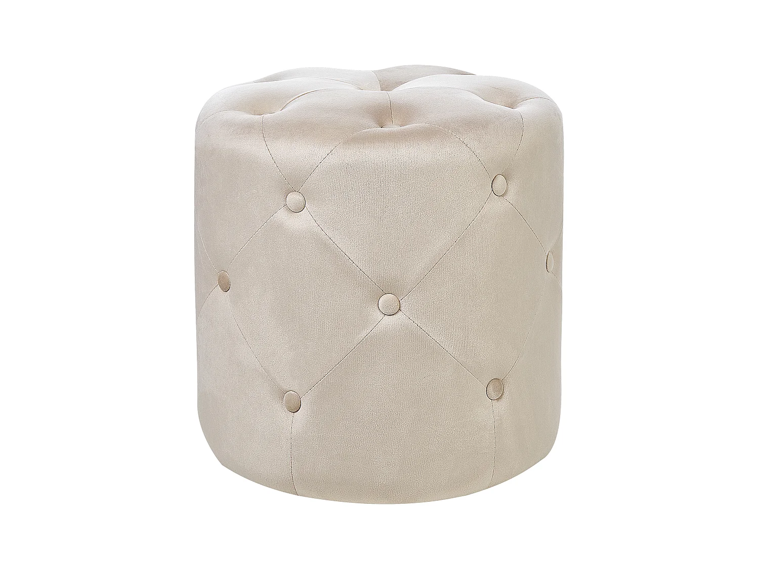 Pouf COROLLA Velours Beige clair