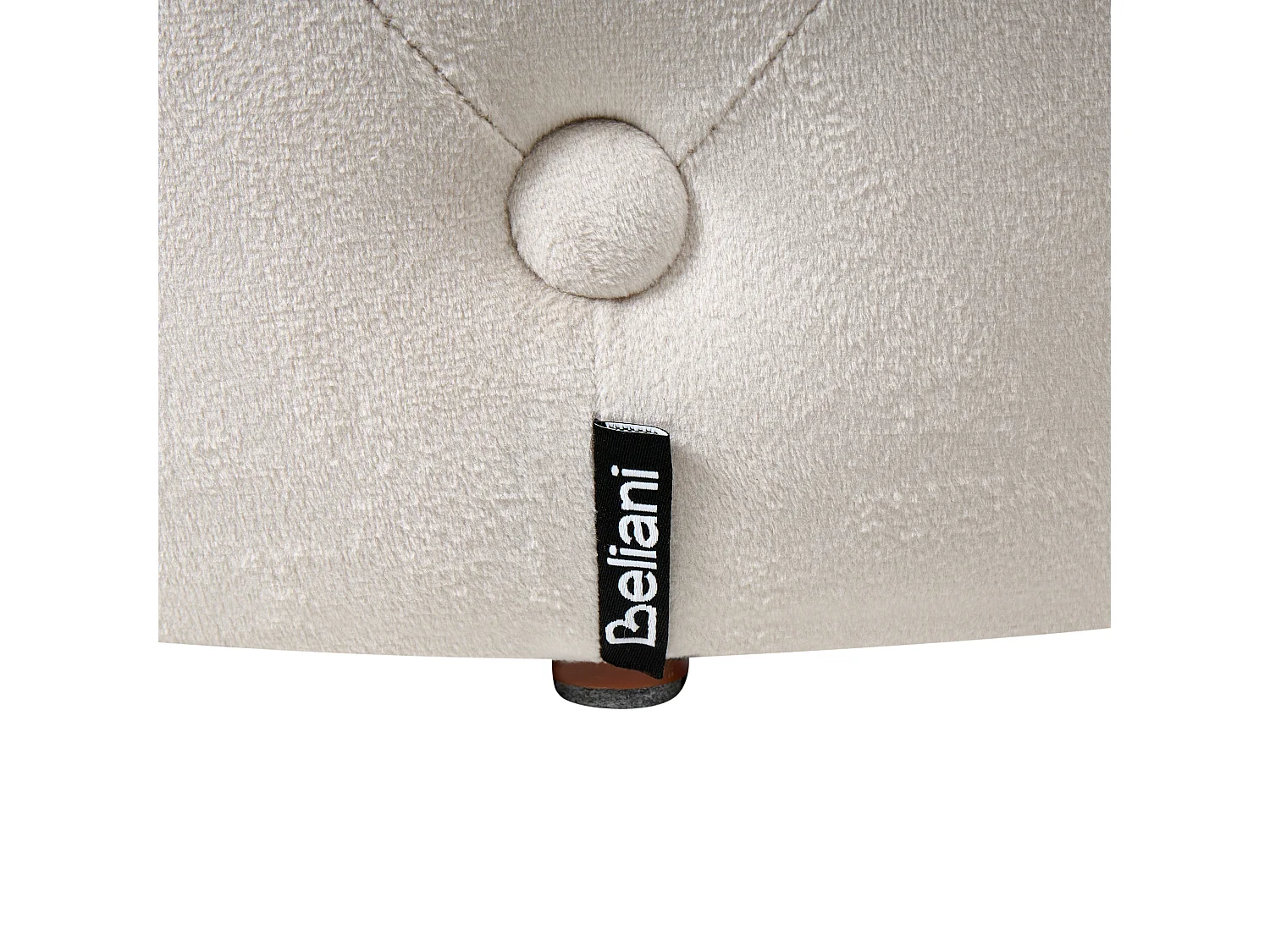 Pouf COROLLA Velours Blanc cassé