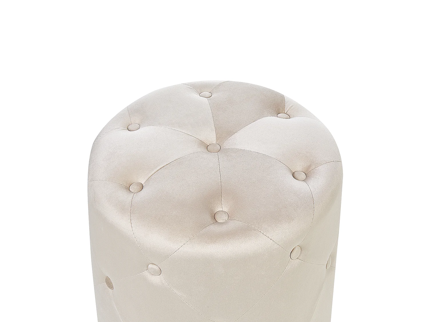 Pouf COROLLA Velours Beige clair 40 cm 40 cm 40 cm