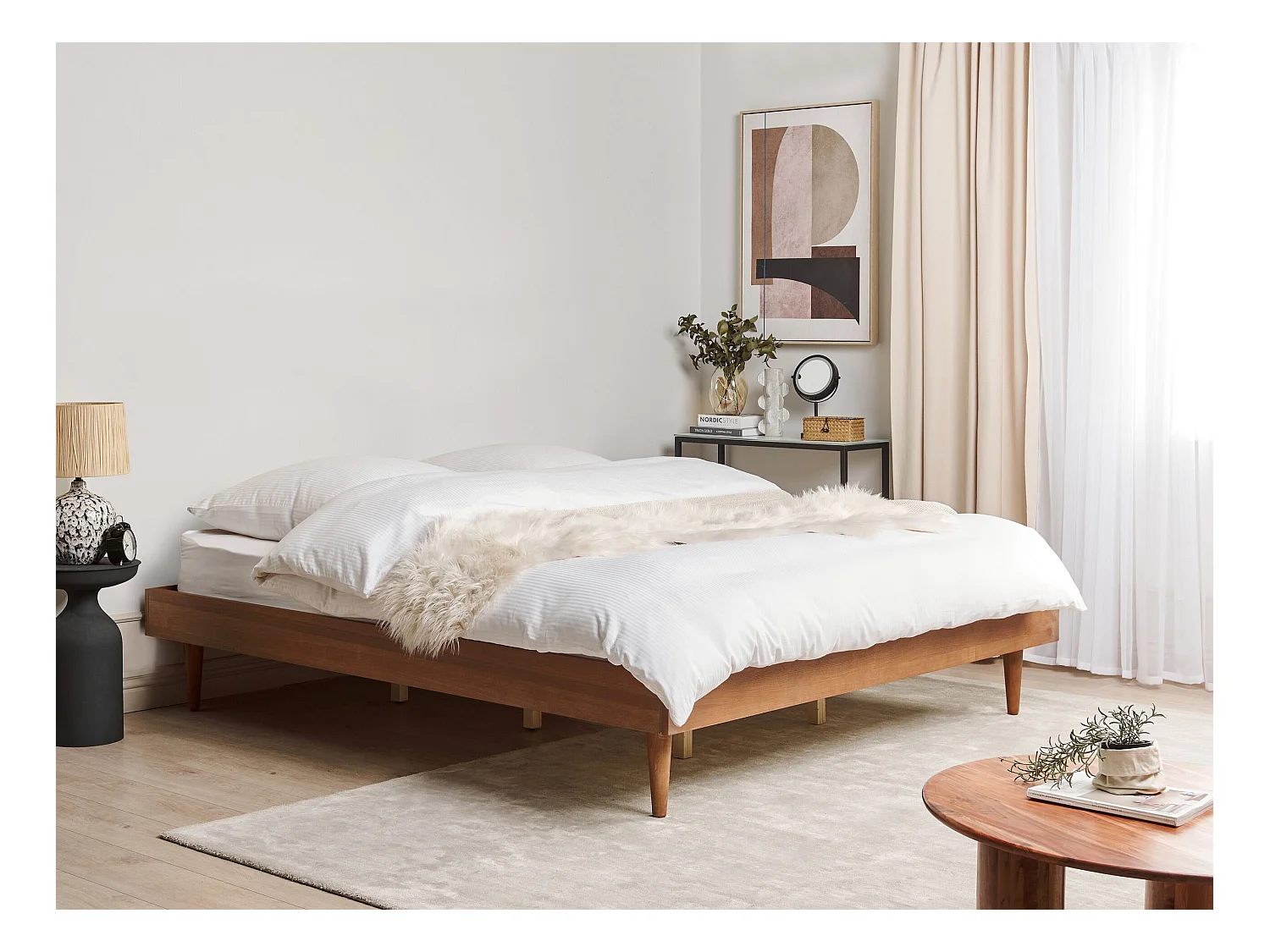 Bed TOUCY 180 x 200 cm Bruin essenhout
