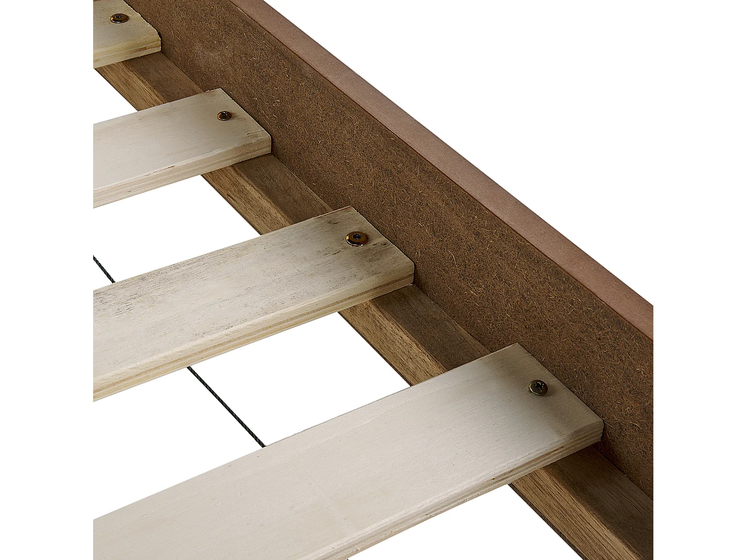 Doppelbett Massivholz hellbraun mit Lattenrost 180x200 cm ohne Kopfteil Toucy