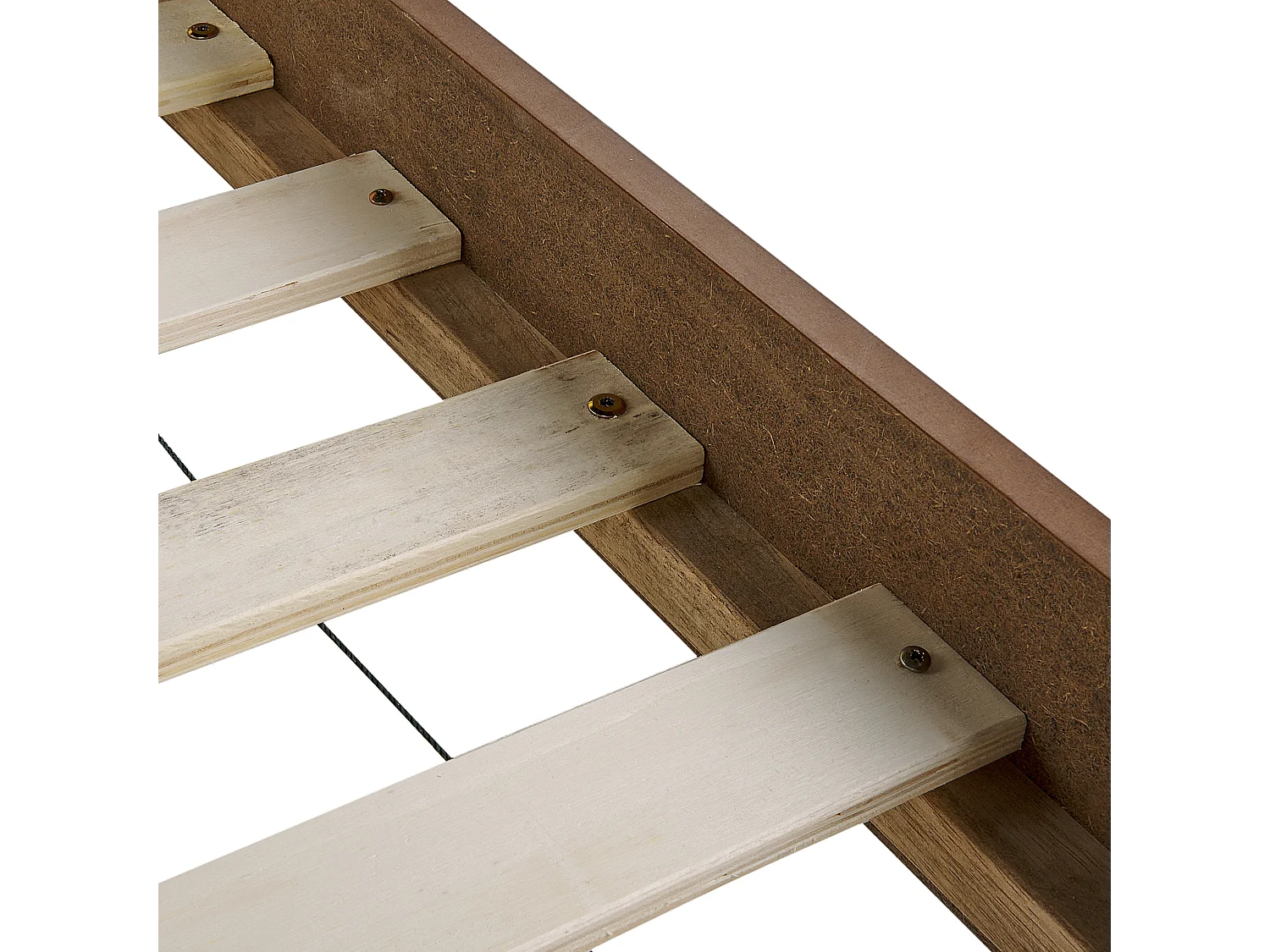 Doppelbett Massivholz hellbraun mit Lattenrost 160x200 cm ohne Kopfteil Toucy