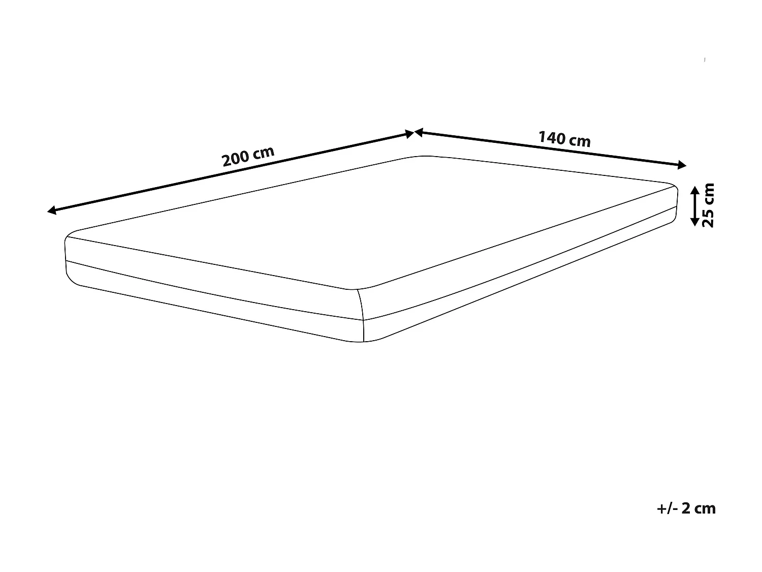Matelas en mousse à mémoire de forme en gel SPONGY H3/4 Ferme 140 x 200 cm
