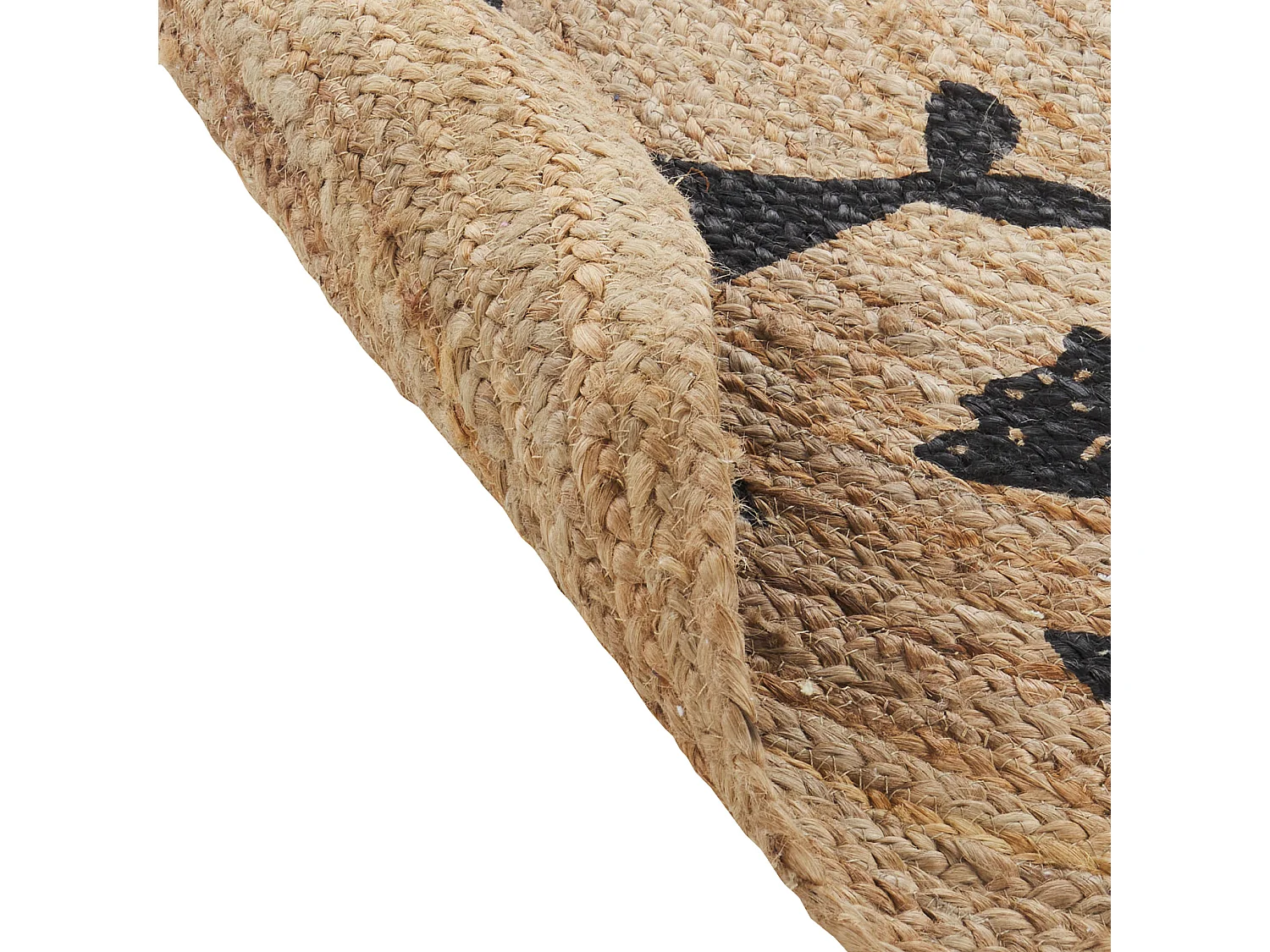 Tappeto per bambini juta beige con animali ⌀ 120 cm EARTH
