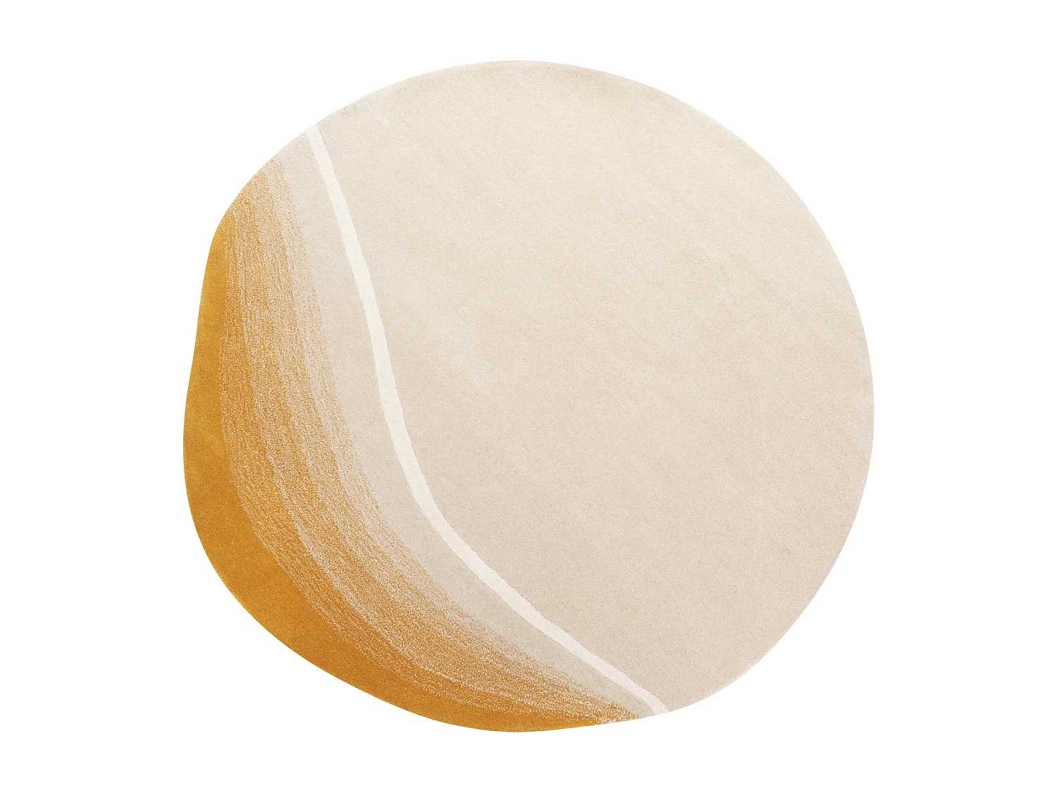 Dywan wełniany ⌀ 140 cm beżowy GRENADE