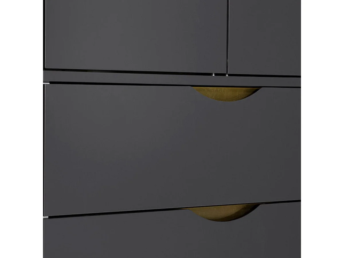 Armoire 2 Portes Design "Kobe" 195cm Gris