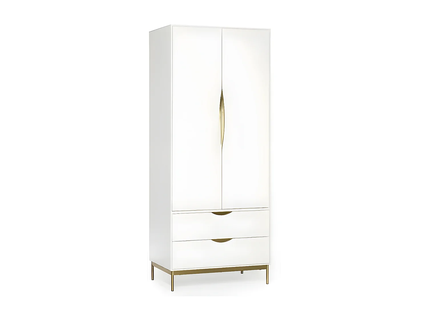 Armoire 2 Portes Design "Kobe" 195cm Blanc