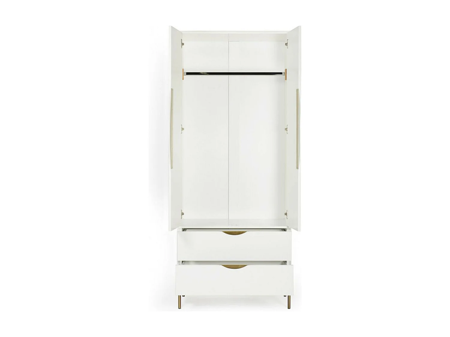 Armoire 2 Portes Design "Kobe" 195cm Blanc