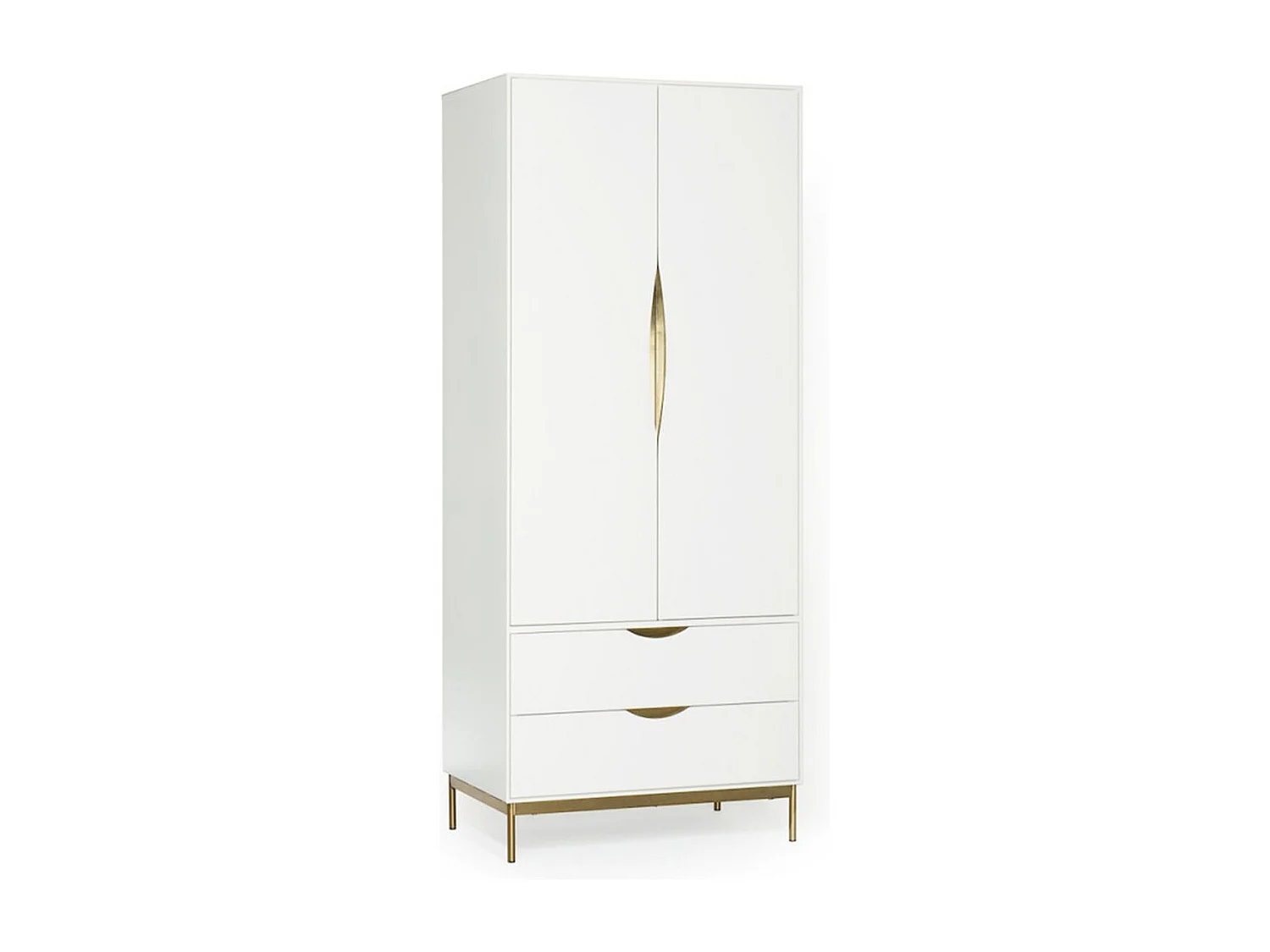 Armoire 2 Portes Design "Kobe" 195cm Blanc