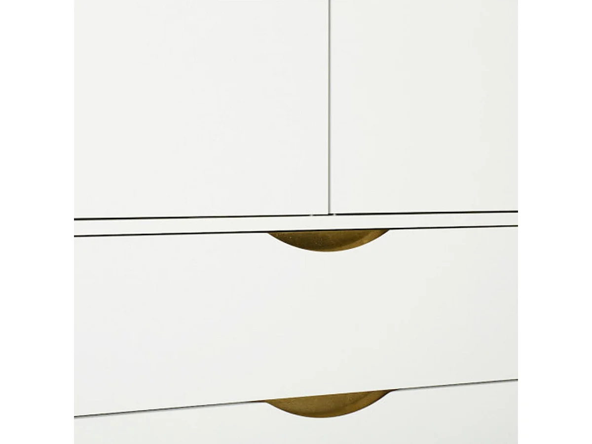 Armoire 2 Portes Design "Kobe" 195cm Blanc