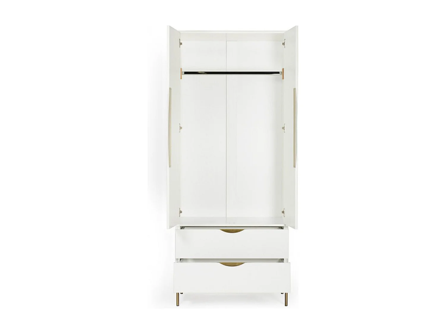Armoire 2 Portes Design "Kobe" 195cm Blanc