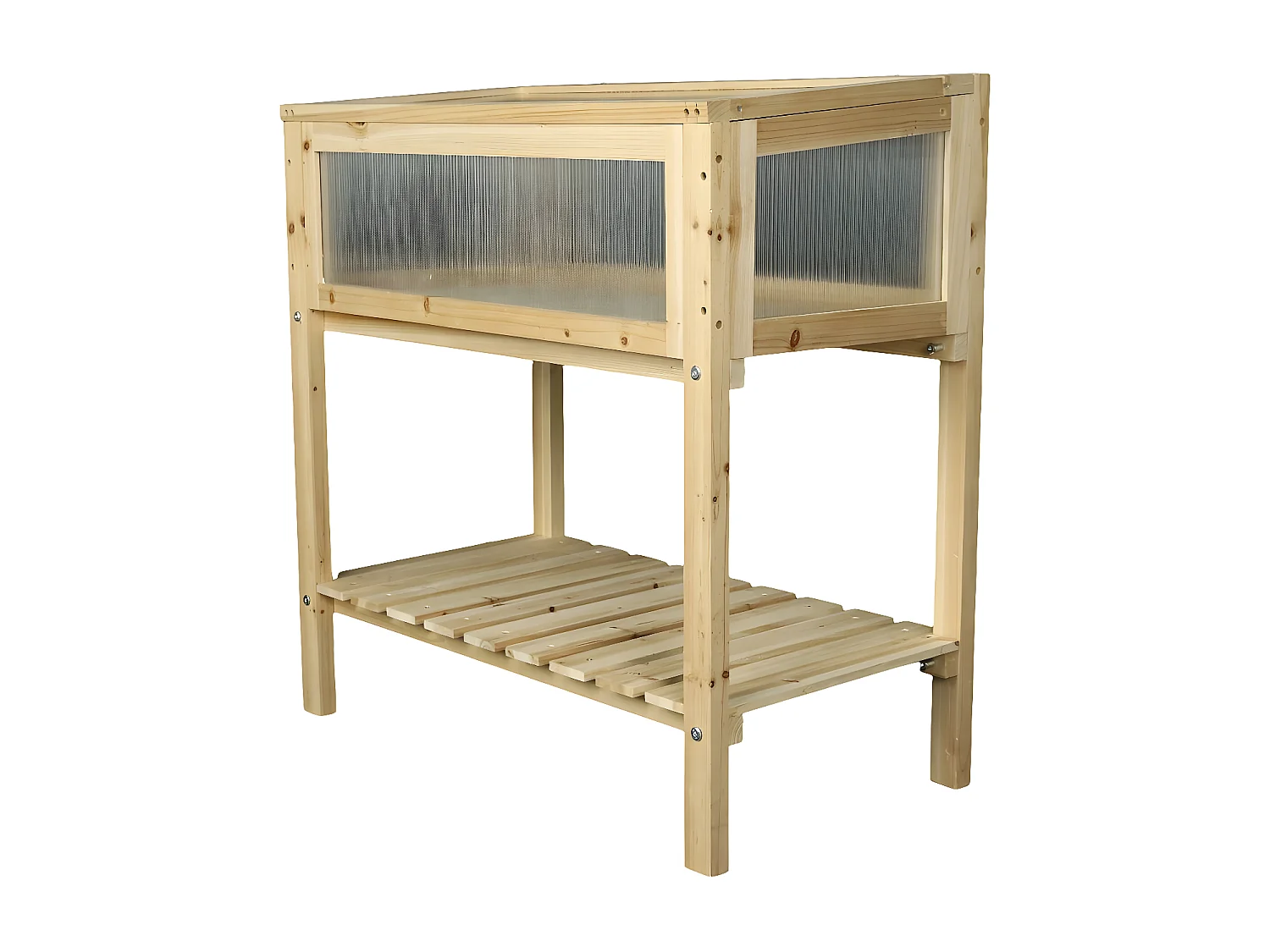 Estufa de madeira em pé "rose" - 78 x 40 x 79,5 cm para jardinagem estética e funcional