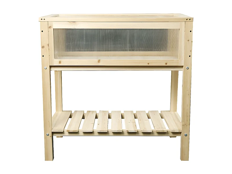 Moestuinbak vierkant plantenbak kweekbak op poten hout "Rose" - 79 x 40 x 79,5 cm