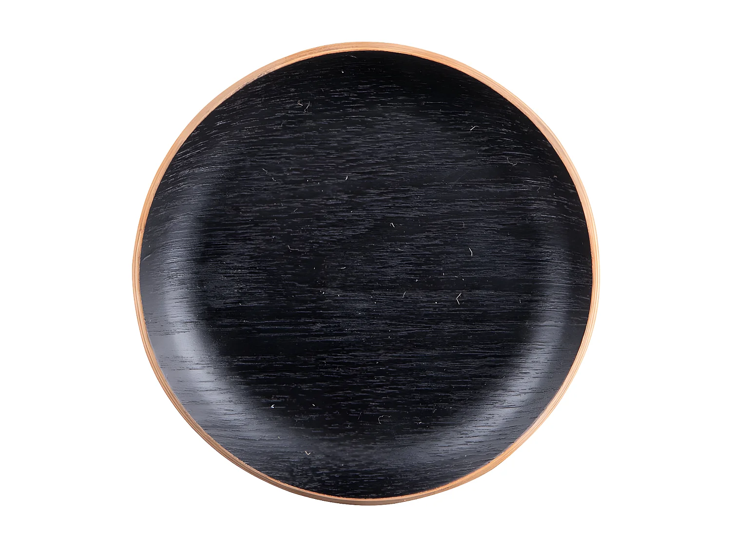 Set de 6 dessous de verre bois noir 12 cm