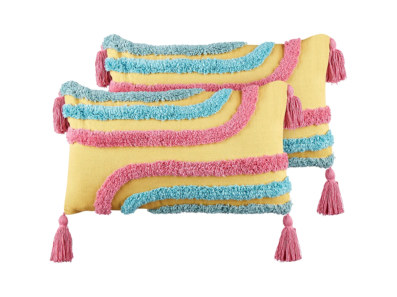 Lot de 2 coussins décoratifs DOLICHOS Coton 30 x 50 cm Multicolore