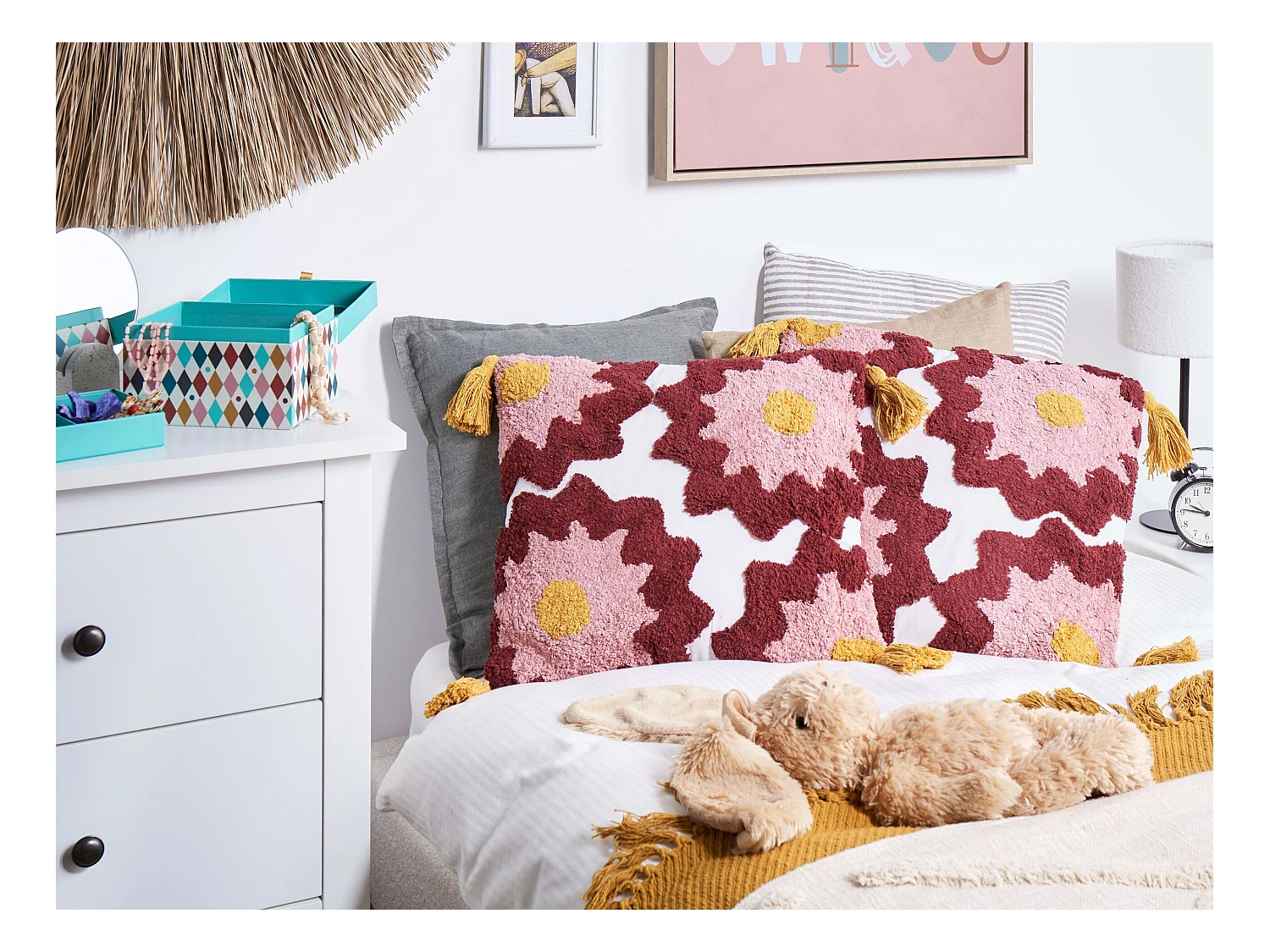 Lot de 2 coussins décoratifs LORALAI Coton 45 x 45 cm Multicolore