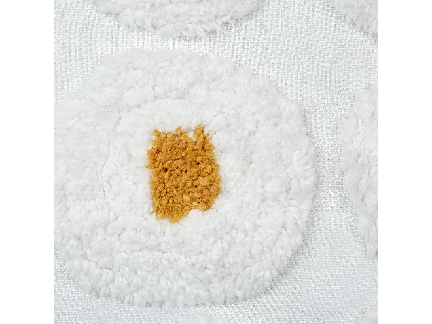 Set van 2 decoratieve kussens AZALIA Katoen 45 x 45 cm Wit Bloempatroon