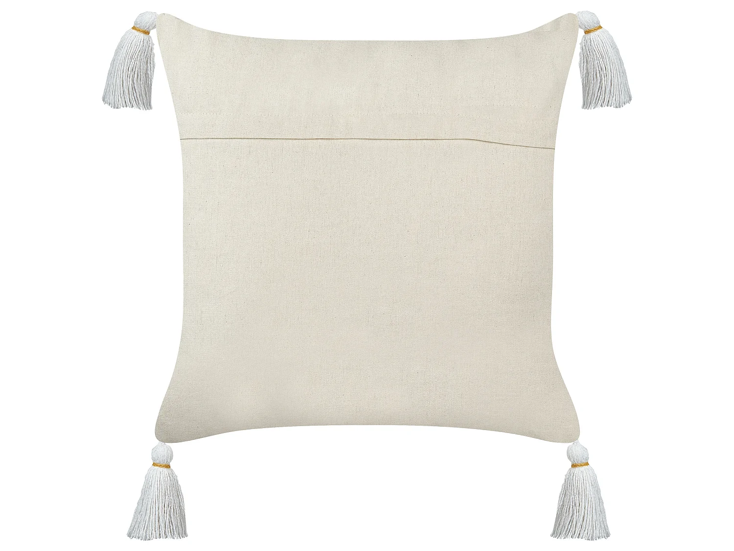 Set di 2 cuscini AZALIA Cotone 45 x 45 cm Bianco Trama floreale