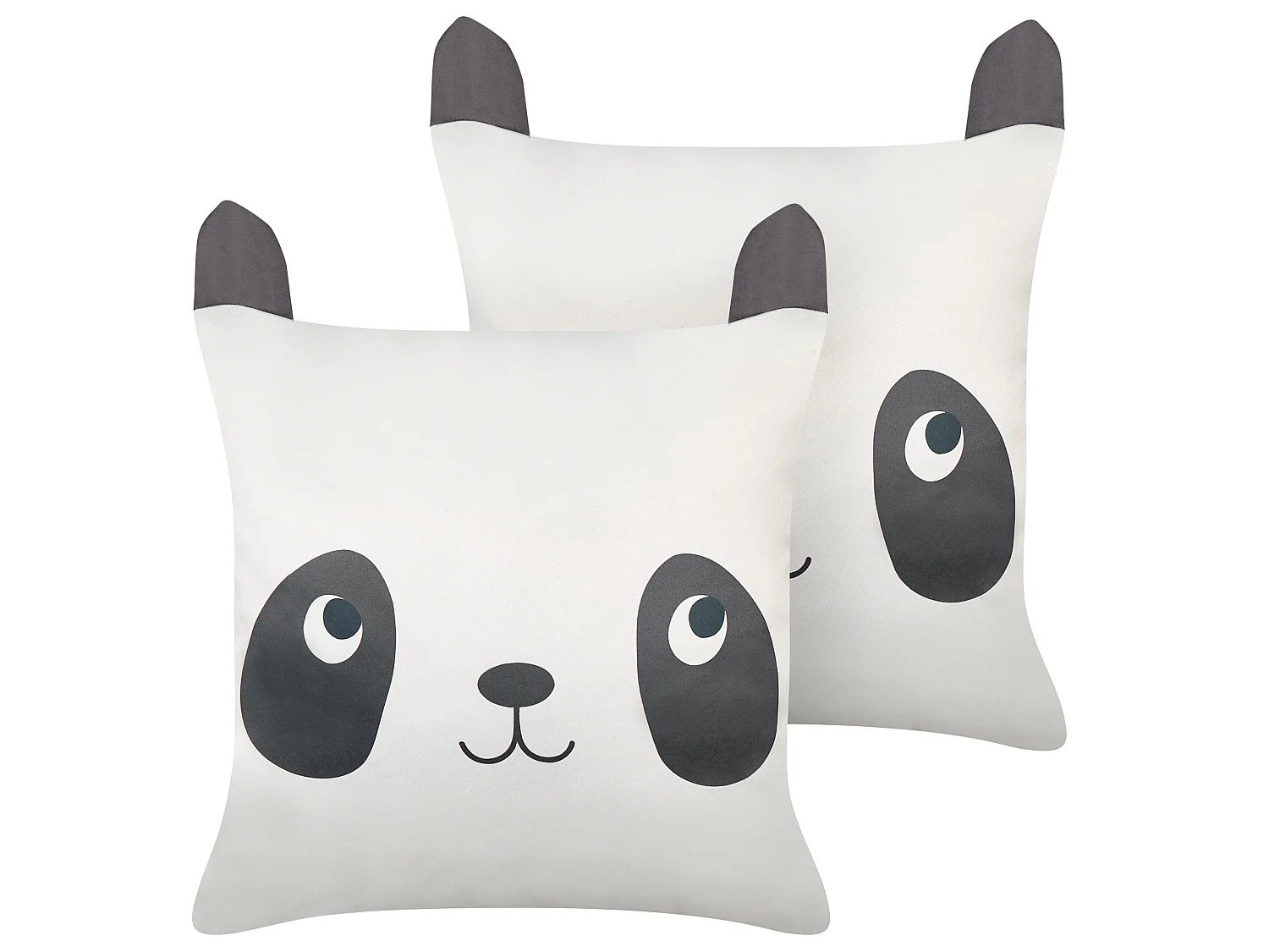 Sierkussen set van 2 pandamotief zwart/wit 45 x 45 cm PANDAPAW