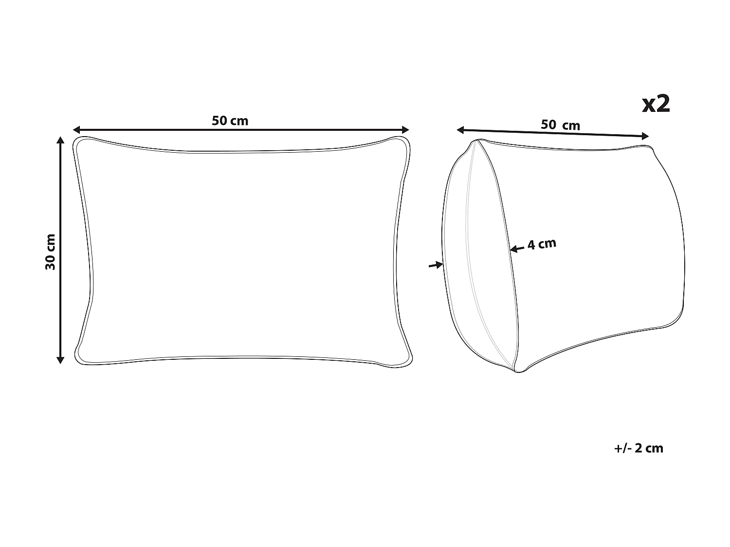 Sierkussen set van 2 katoen pastelroze 30 x 50 cm RELAXIFY