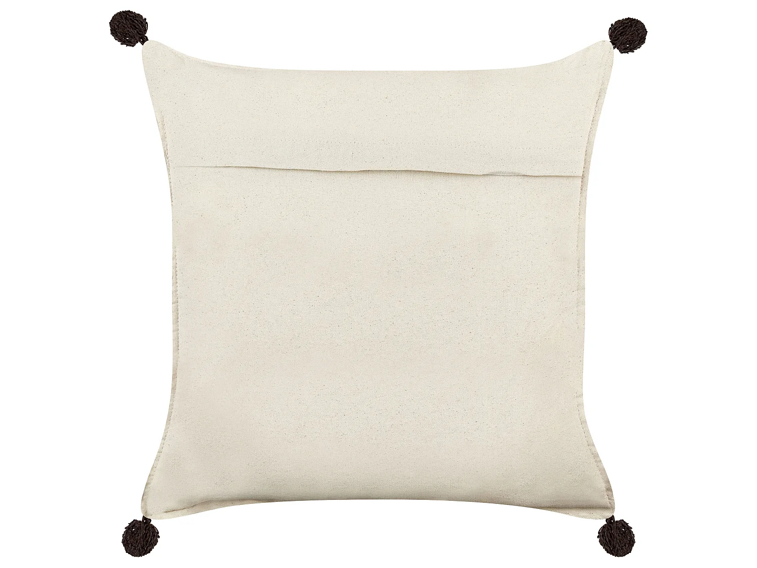 Set of 2 Decorative Cushions FUSSEL Cotton 45 x 45 cm Light Beige