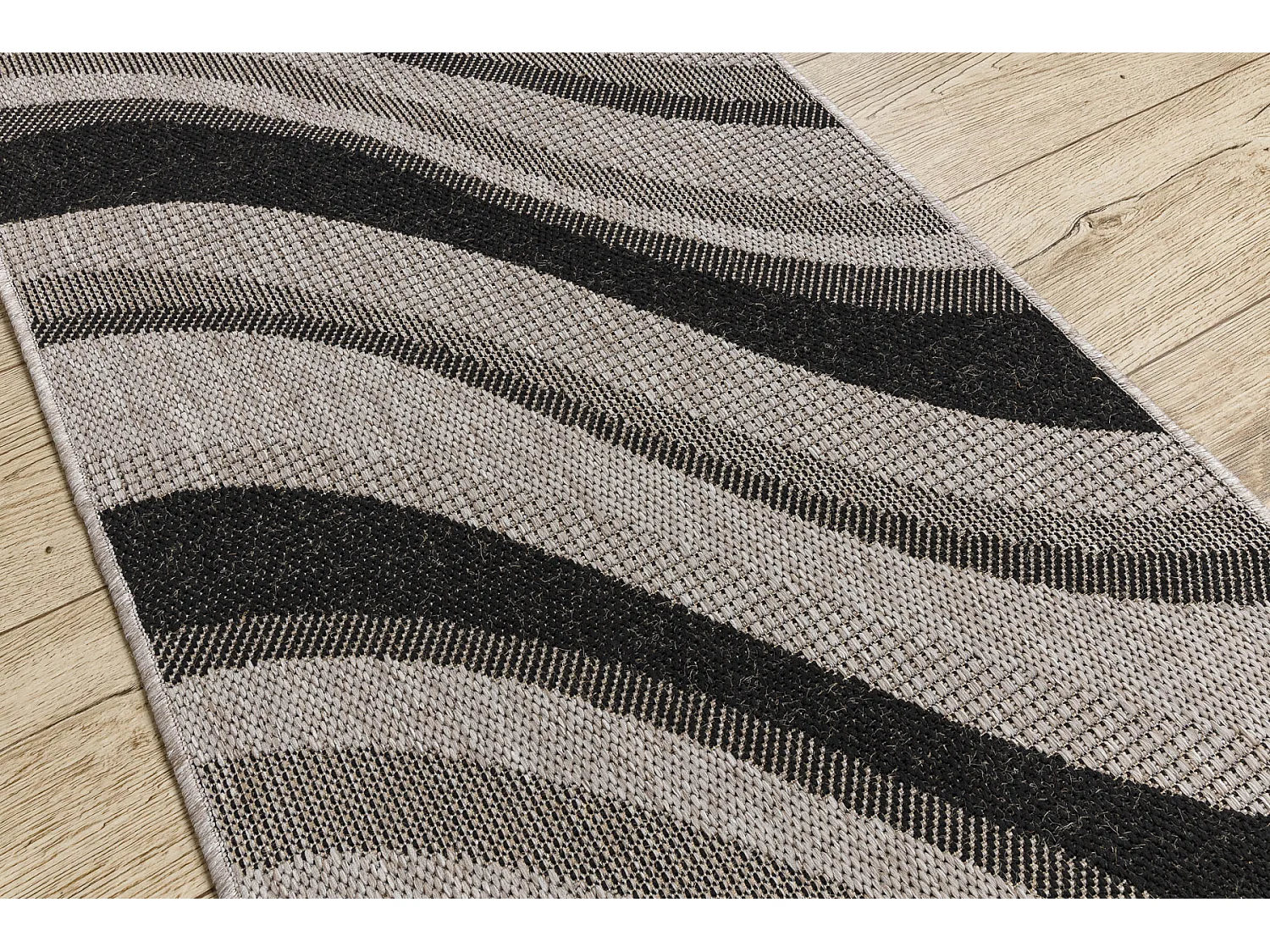 PASSADEIRA SIZAL FLOORLUX modelo 20353 prata / preto 120x410 cm