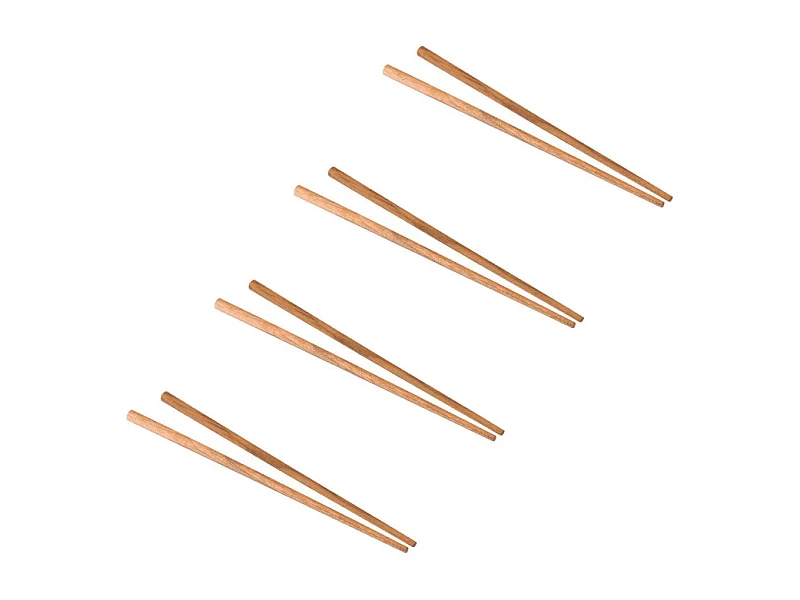 4 paires de baguettes asiatiques en bois de teck – WILLOW
