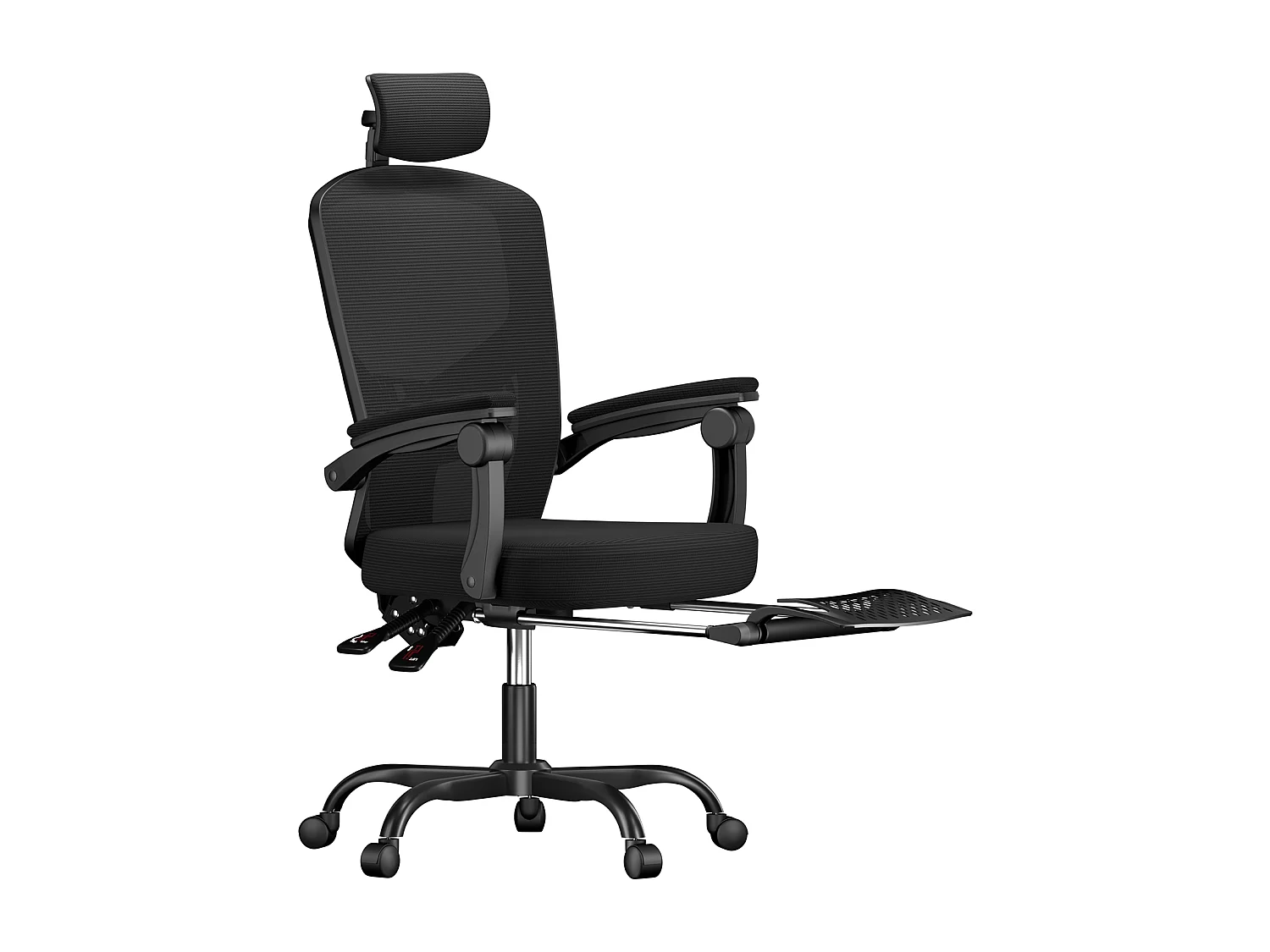 Cadeira de escritório ergonómica com apoio para os pés telescópico