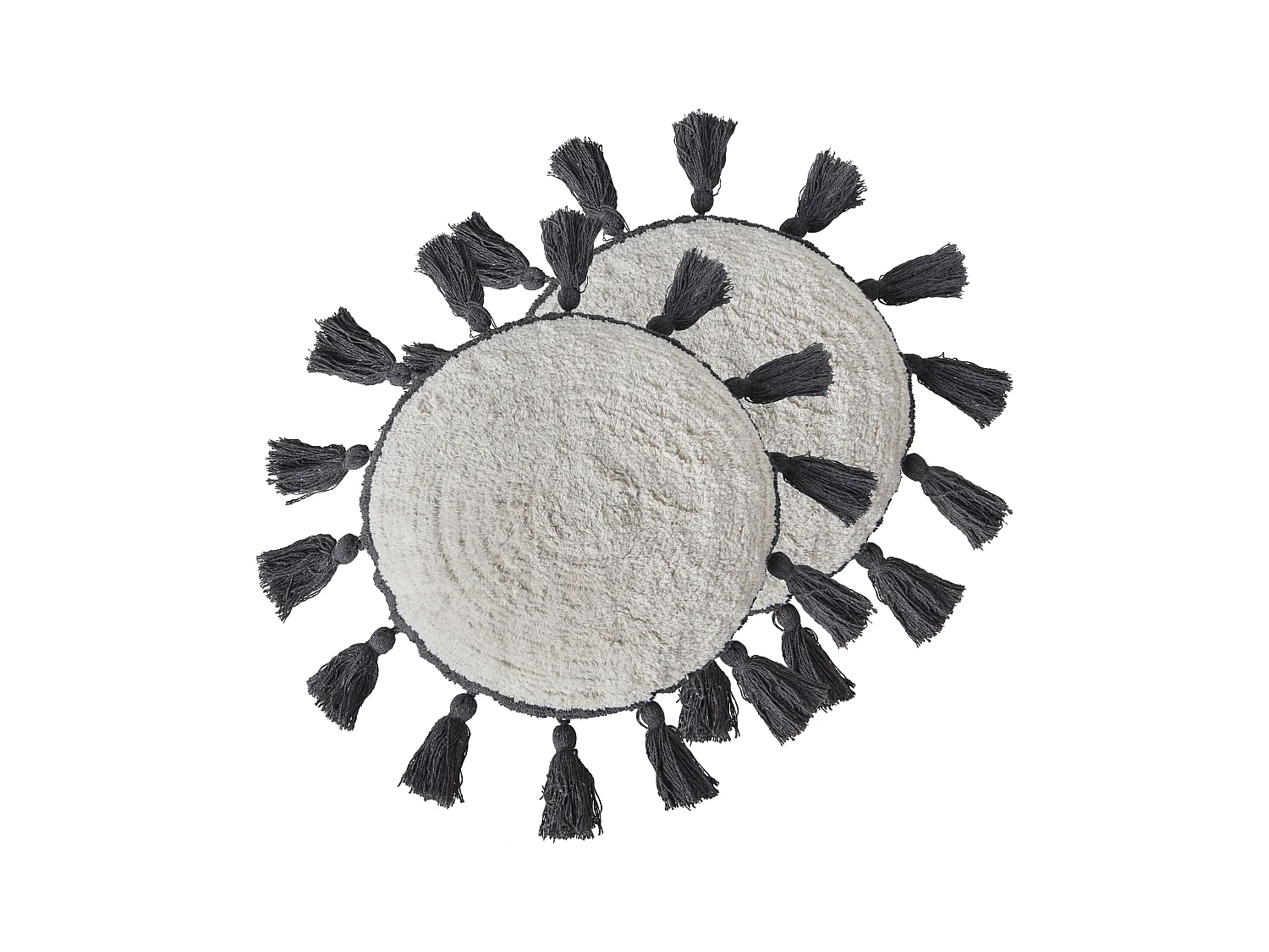 Lot de 2 coussins décoratifs THISTLE Coton 40 x 40 cm Blanc cassé