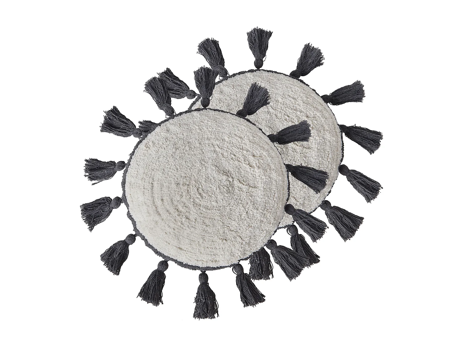 Set di 2 cuscini cotone bianco sporco ⌀ 40 cm THISTLE