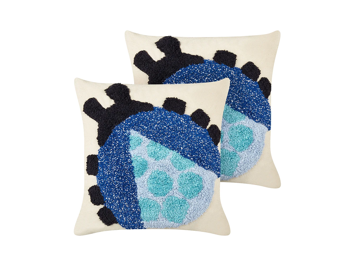Lot de 2 coussins décoratifs LADYBIRD Coton 45 x 45 cm Multicolore