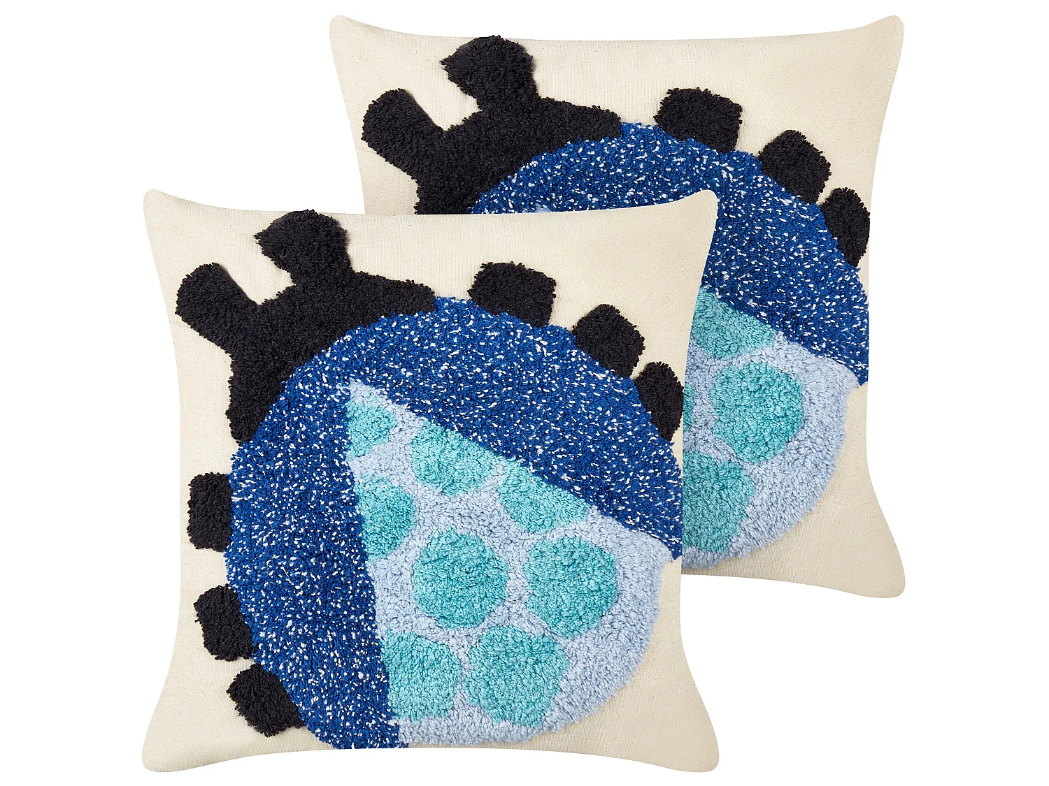 Sierkussen set van 2 katoen meerkleurig 45 x 45 cm LADYBIRD