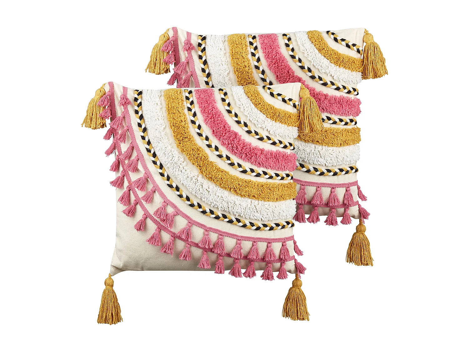 Lot de 2 coussins décoratifs JAMMU Coton 45 x 45 cm Multicolore