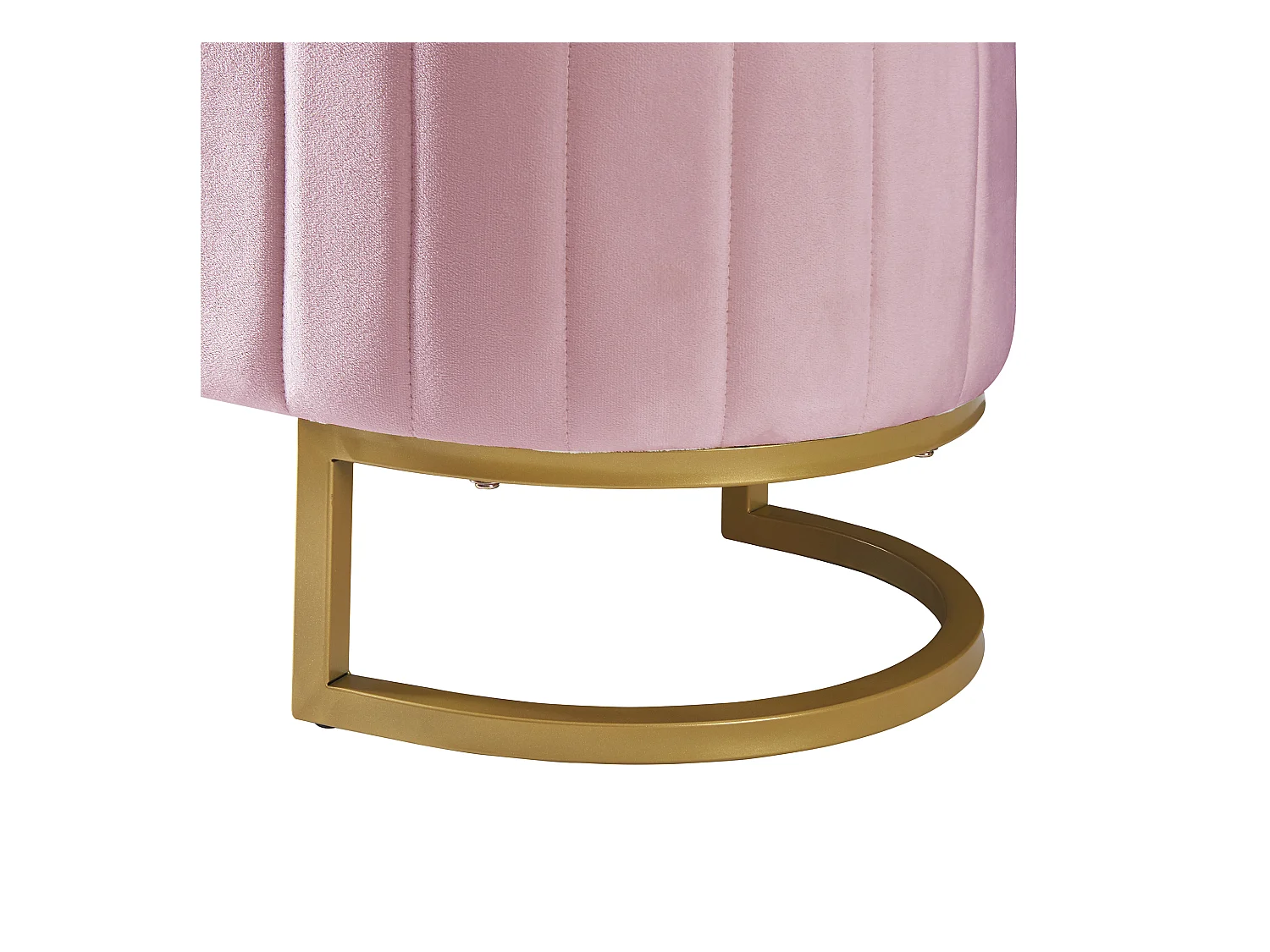 Banc de rangement rembourré en velours - style moderne - Rose