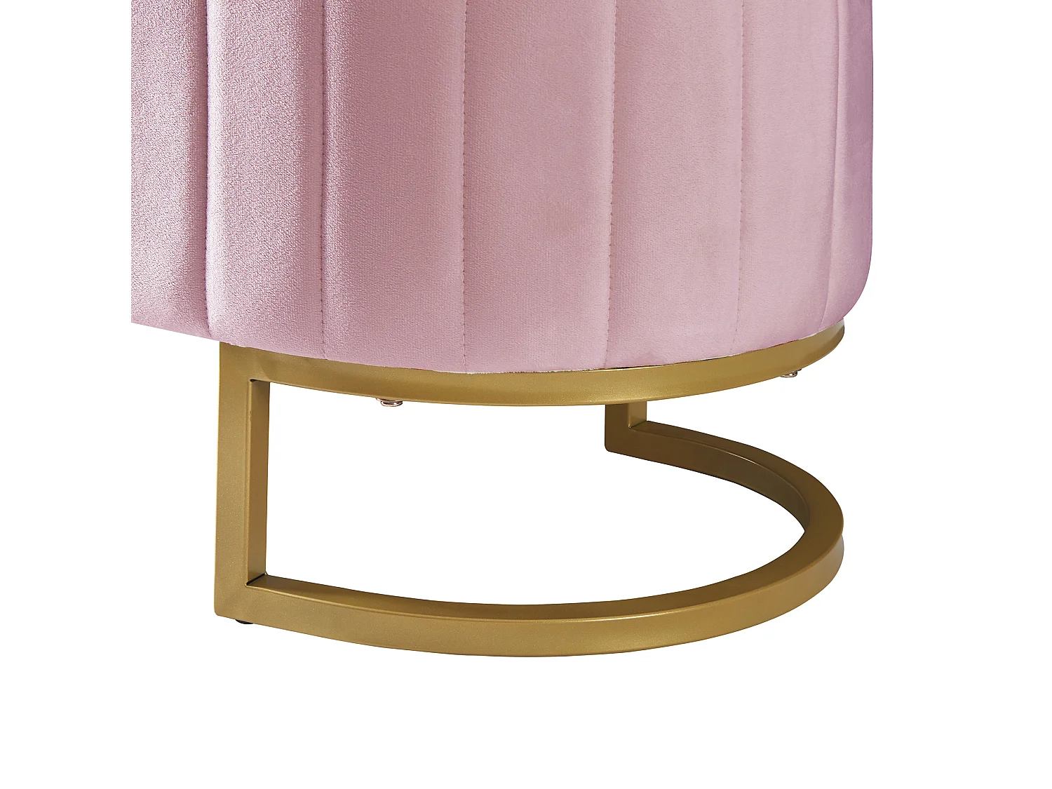 Banco de almacenaje tapizado en terciopelo - Estilo moderno - Rosa