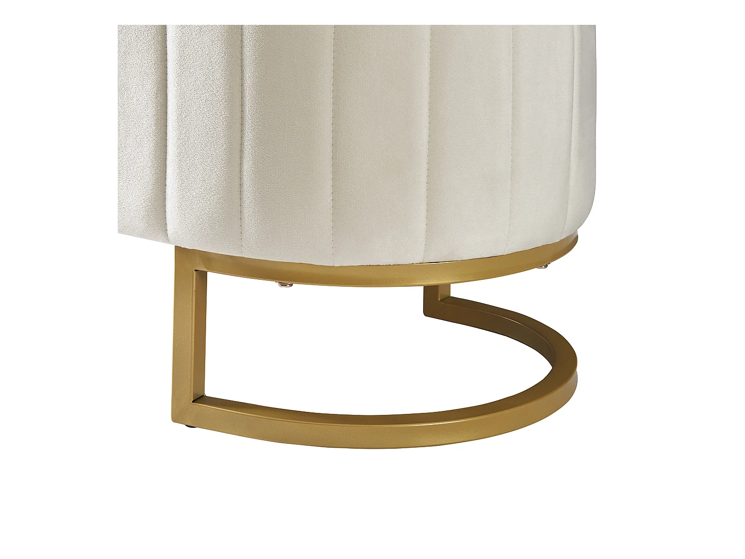Banc de rangement rembourré en velours - style moderne - Beige