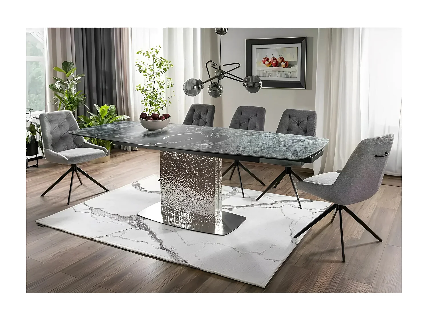 Sedia Asti/Tessuto/Antracite