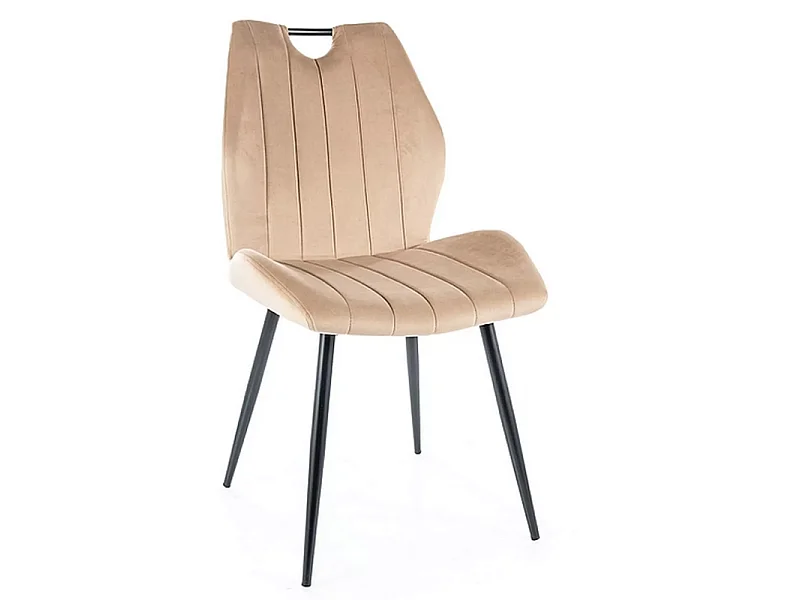 Krzesło tapicerowane ARCO VELVET beżowe