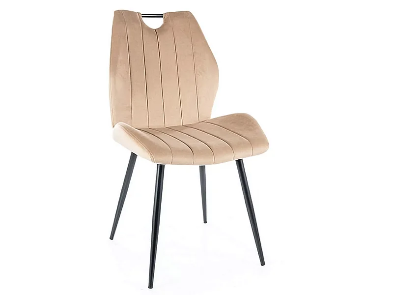Krzesło tapicerowane ARCO VELVET beżowe