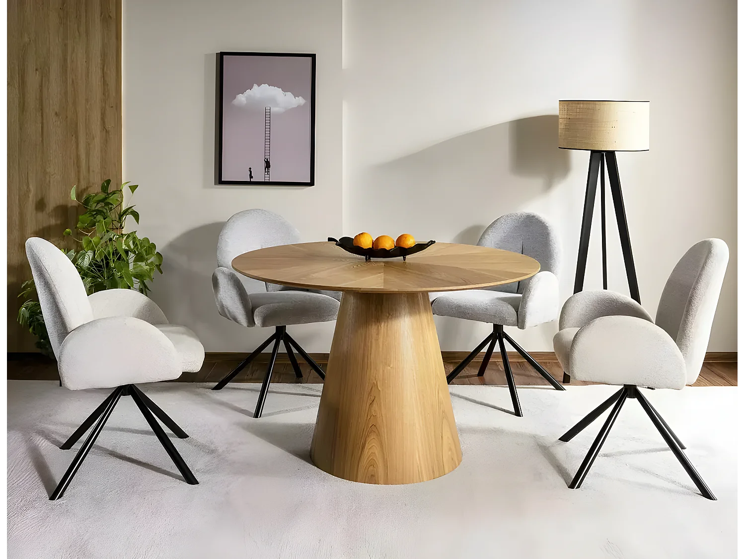 Stuhl Planet/Stoffbezug/Grau