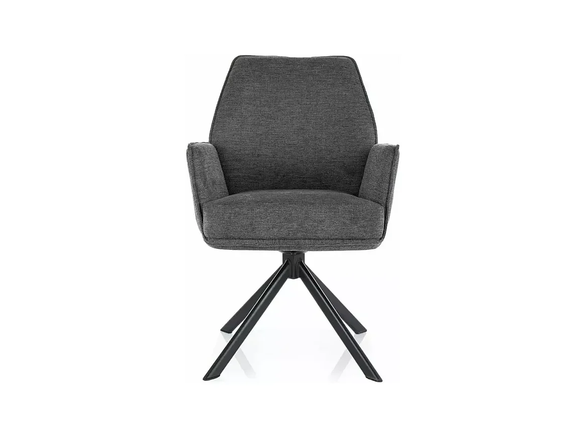 Stuhl Hugo/Stoffbezug/180Grad Drehfunktion/Anthrazit