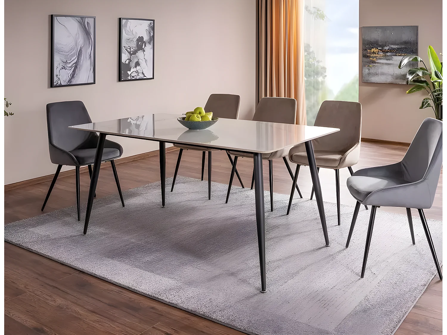 Sedia Cobe/Tessuto/Verde