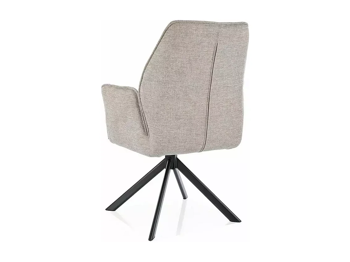 Stuhl Hugo/Stoffbezug/180Grad Drehfunktion/Beige