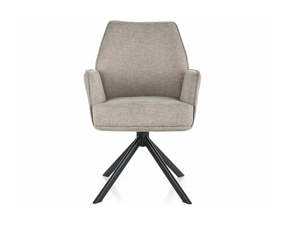 Stuhl Hugo/Stoffbezug/180Grad Drehfunktion/Beige