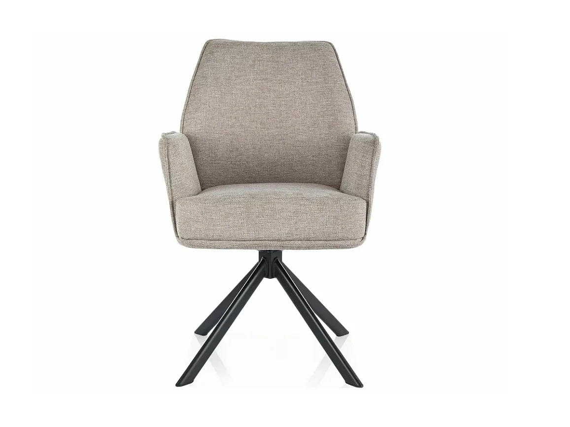 Chaise Hugo / revêtement en tissu / fonction pivotante à 180 degrés / beige